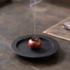 Handmade Zisha Yixing Clay Persimmon Incense Holder (1) Handmade Zisha Yixing Clay Persimmon Incense Holder