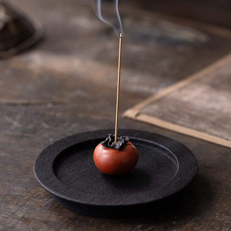 Handmade Zisha Yixing Clay Persimmon Incense Holder - China