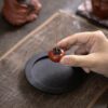 Handmade Zisha Yixing Clay Persimmon Incense Holder (5) Handmade Zisha Yixing Clay Persimmon Incense Holder