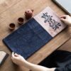 Tie-dye Chinese Style Fabric Calligraphy Tea Table Cloth (3) Tie-dye Chinese Style Fabric Calligraphy Tea Mat