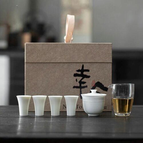 1 Chinese Style Dehua White Porcelain "Xing Hui" Tea Set