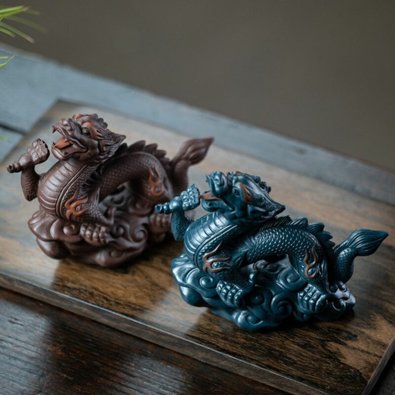 Handmade Zisha Yixing Clay Flying Chinese Dragon Tea Pet