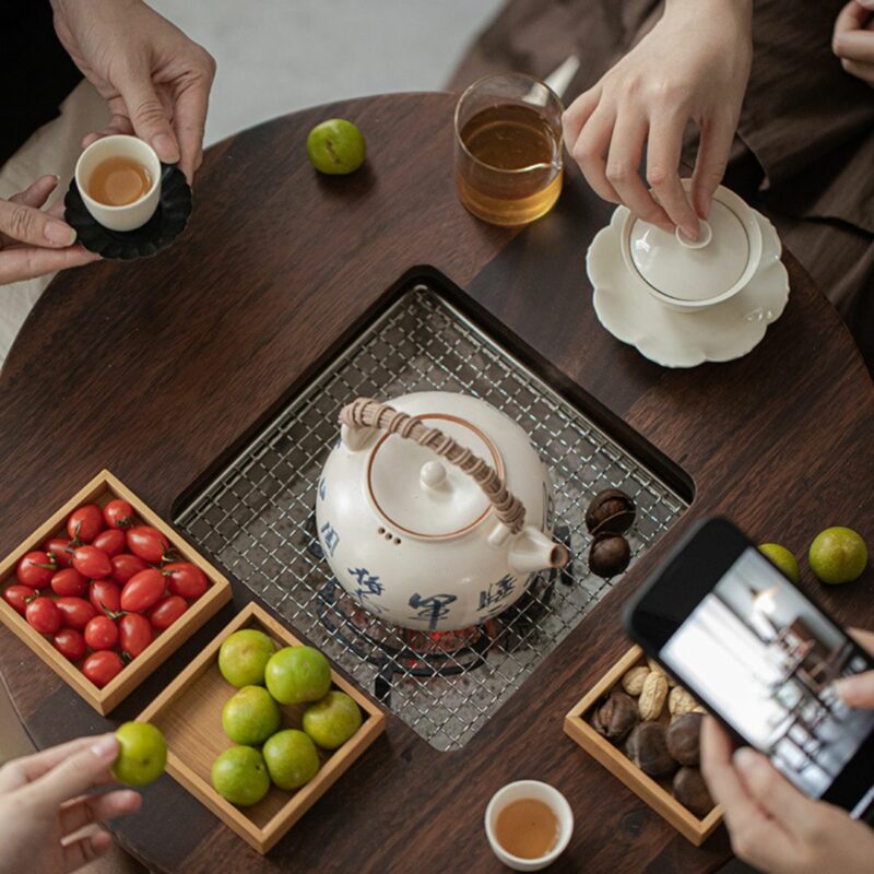 11 Vintage Walnut Wood  Tea Table