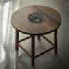 2 Vintage Tea Space Walnut Wood  Furniture