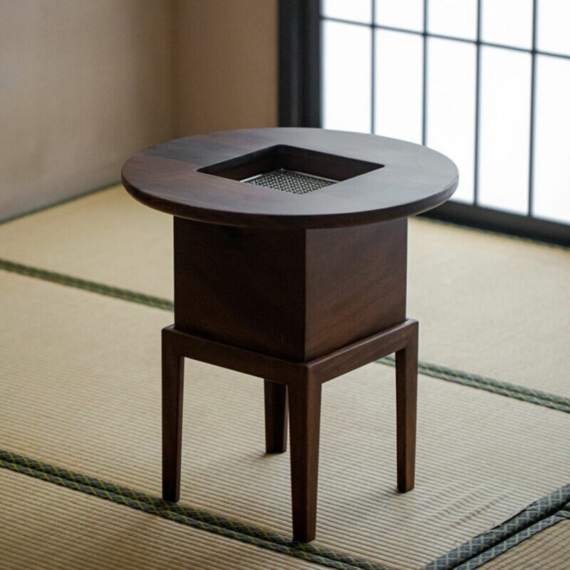 3 Vintage Walnut Wood  Tea Table