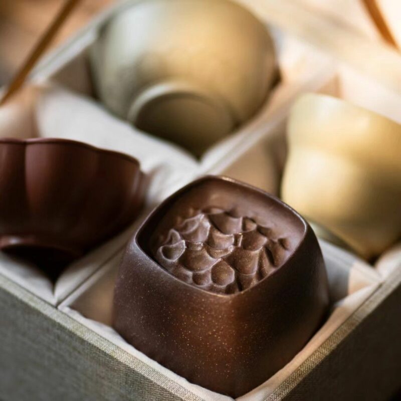 Handmade Yixing Zisha Clay Dragon Year Gift 100ml Tea Cup Set