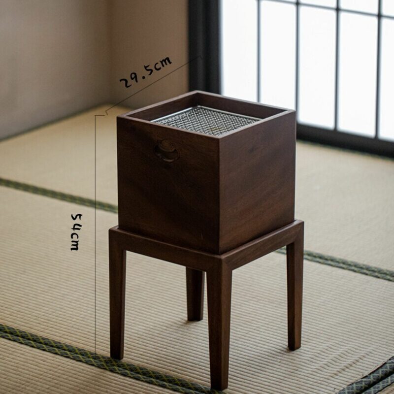 4 Vintage Walnut Wood  Tea Table