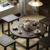 7 Chinese Style Vintage Walnut Wood Table