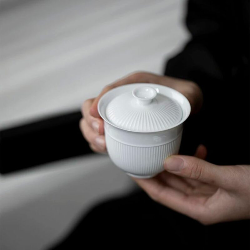 Chinese Style Dehua White Porcelain "Xing Hui" Tea Set