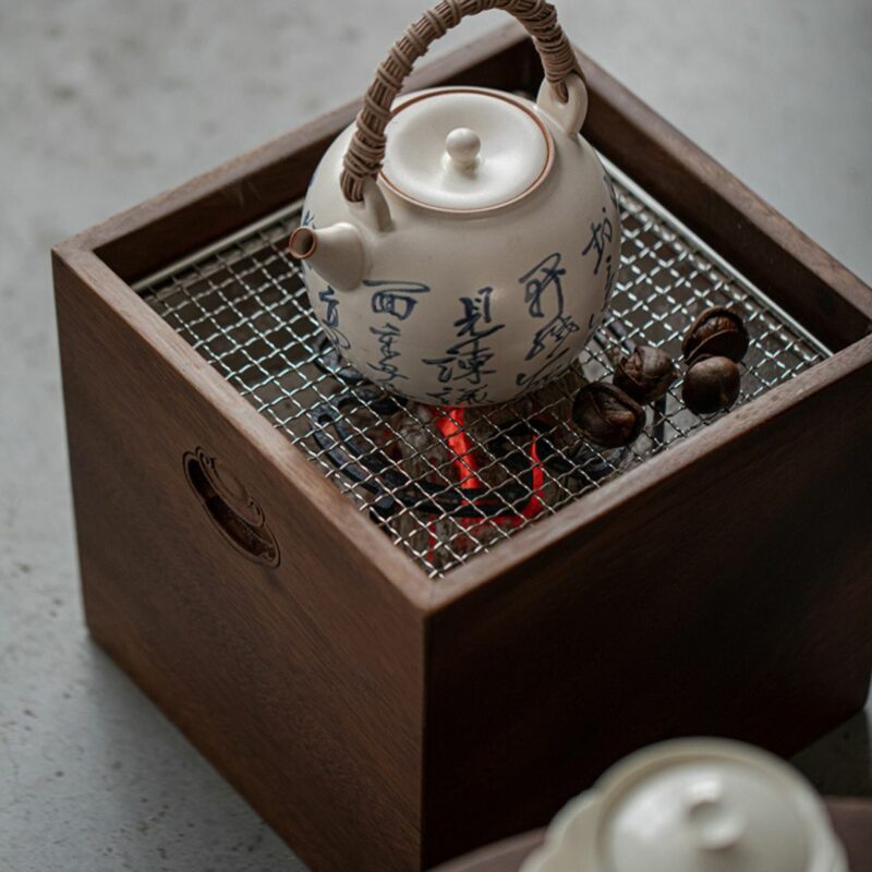 8 Vintage Walnut Wood  Tea Table