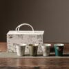 Elegant Decoration Ceramic 4 Tea Cup Set 40ml