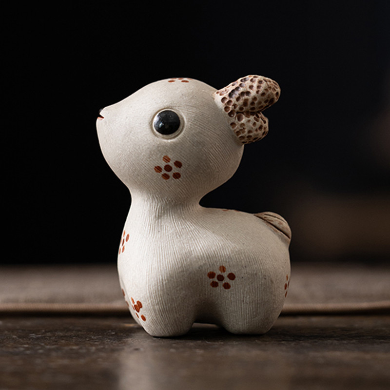 Handmade White Duanni Chital Tea Pet (1) Handmade White Duanni Chital Tea Pet