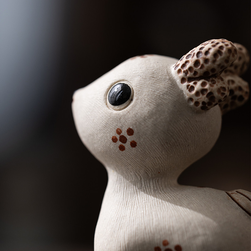 Handmade White Duanni Chital Tea Pet (4) Handmade White Duanni Chital Tea Pet