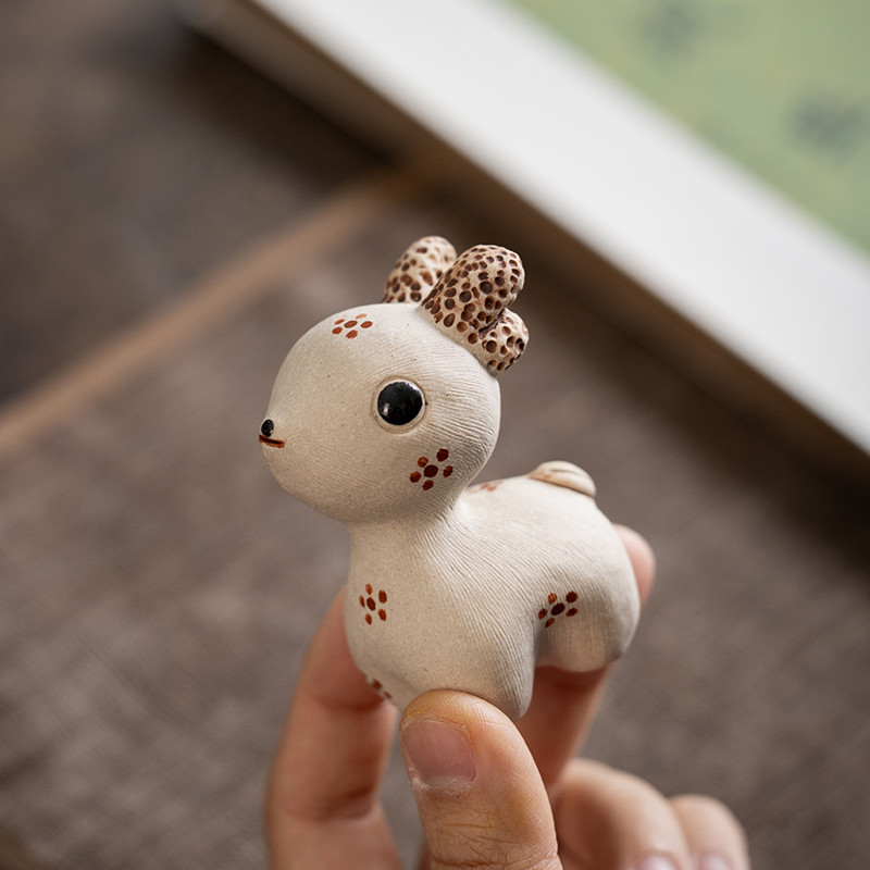 Handmade White Duanni Chital Tea Pet (9) Handmade White Duanni Chital Tea Pet