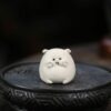 Handmade White Duanni Piggy Tea Pet