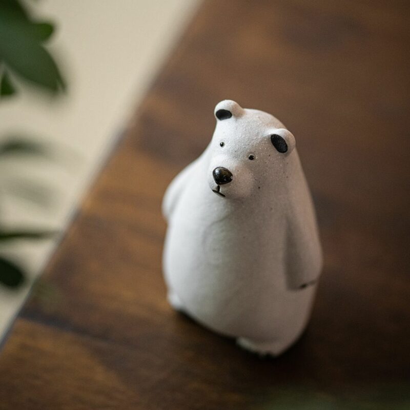 Handmade White Duanni Pollar Bear Tea Pet (2) Handmade White Duanni Pollar Bear Tea Pet