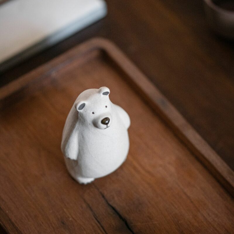 Handmade White Duanni Pollar Bear Tea Pet (6) Handmade White Duanni Pollar Bear Tea Pet