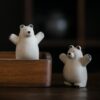 Handmade White Duanni Pollar Bear Tea Pet (9) Handmade White Duanni Pollar Bear Tea Pet