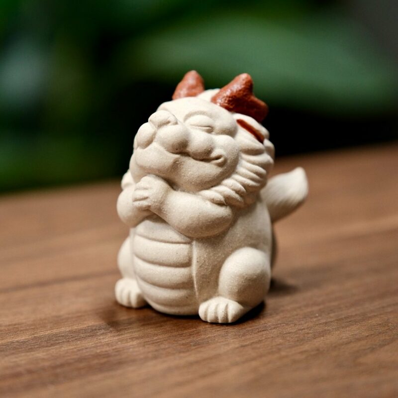 Handmade White Duanni Praying White Dragon Tea Pet