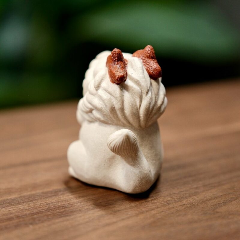 Handmade White Duanni Praying White Dragon Tea Pet