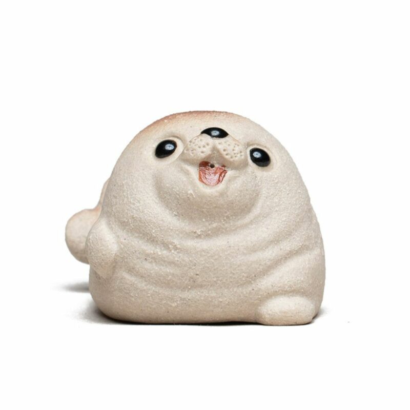 Handmade White Duanni Smiling Seal Tea Pet