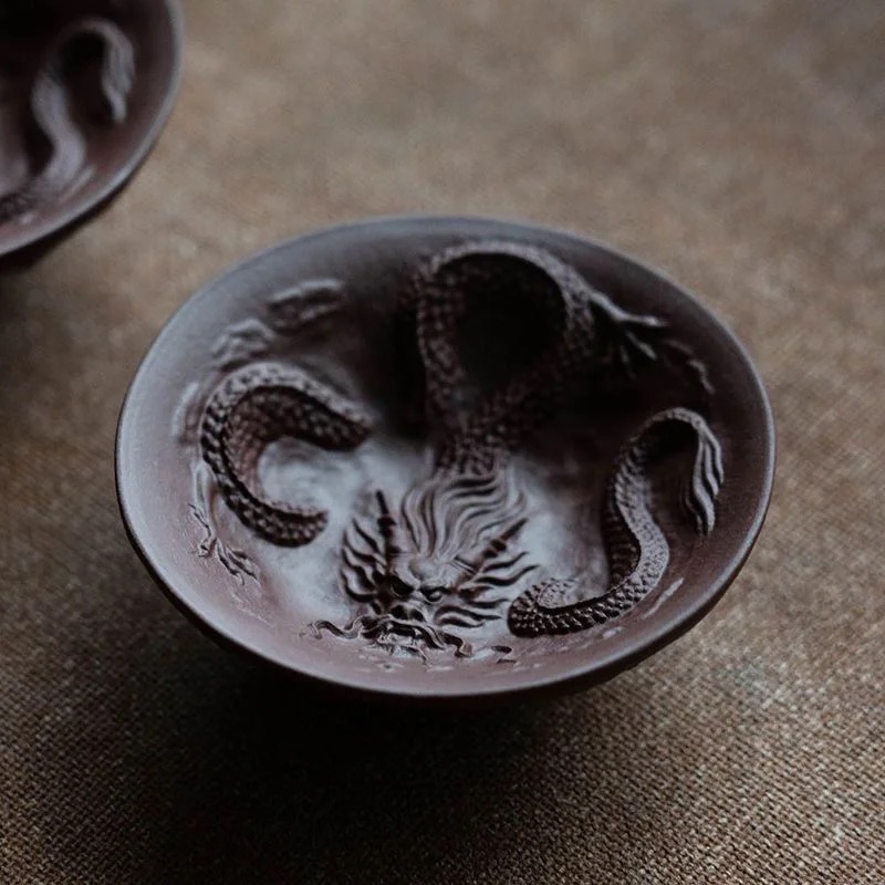 Handmade Zini Dragon 60ml Tea Cup (6) Handmade Zini Dragon 60ml Tea Cup