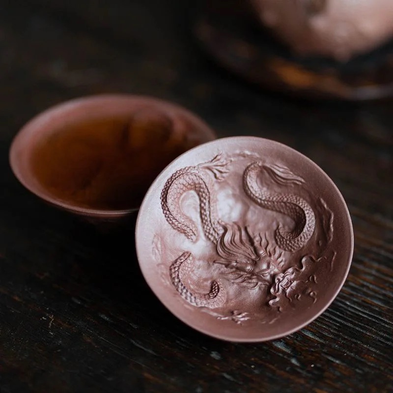 Handmade Zini Dragon 60ml Tea Cup (8) Handmade Zini Dragon 60ml Tea Cup