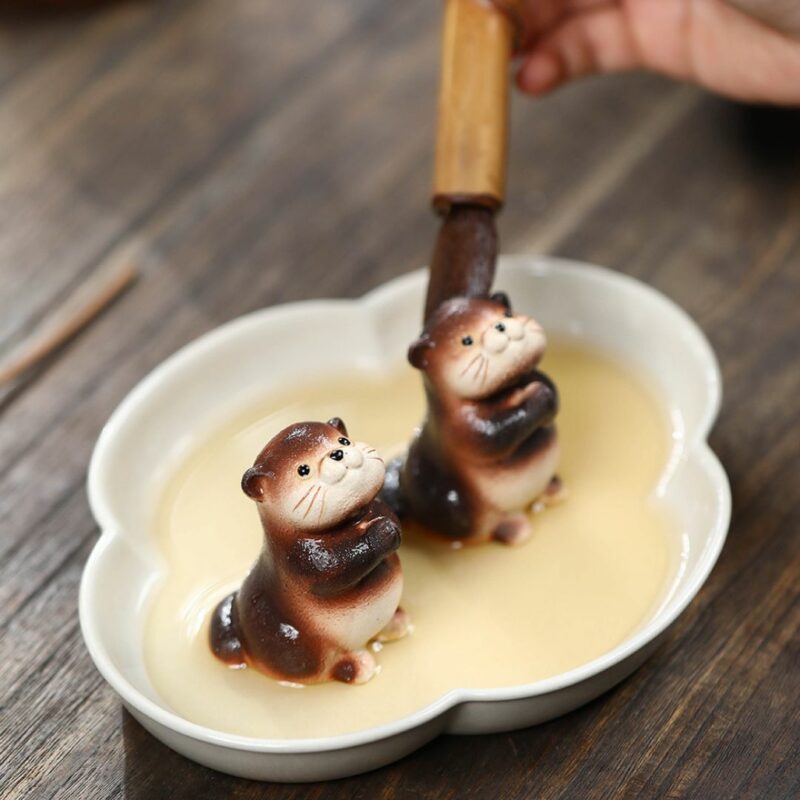 Handmade Zisha Yixing Clay Otter Tea Pet (10) Handmade Zisha Yixing Clay Otter Tea Pet