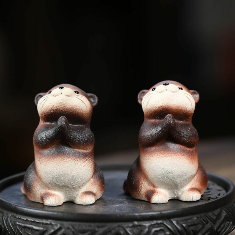 Handmade Zisha Yixing Clay Otter Tea Pet (3) Handmade Zisha Yixing Clay Otter Tea Pet