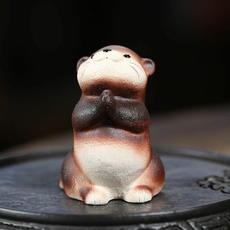 Handmade Zisha Yixing Clay Otter Tea Pet (4) Handmade Zisha Yixing Clay Otter Tea Pet