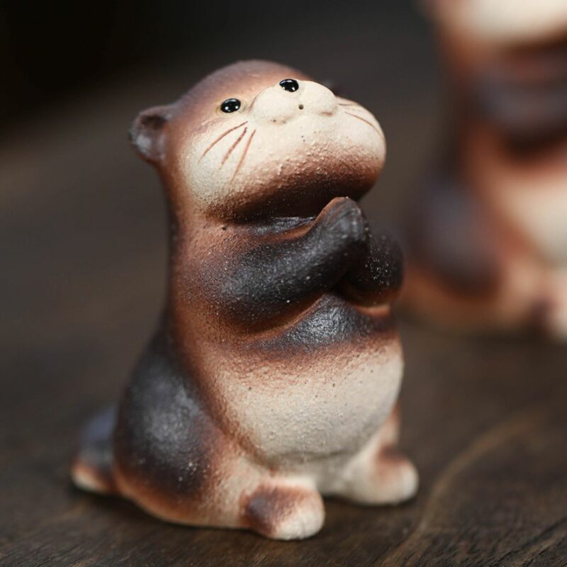 Handmade Zisha Yixing Clay Otter Tea Pet (5) Handmade Zisha Yixing Clay Otter Tea Pet