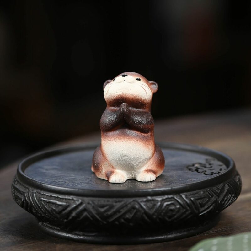 Handmade Zisha Yixing Clay Otter Tea Pet (9) Handmade Zisha Yixing Clay Otter Tea Pet