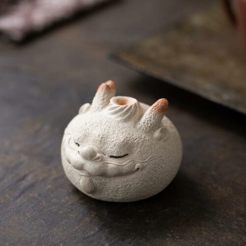 Handmade White Duanni Dragon Bun Tea Pet