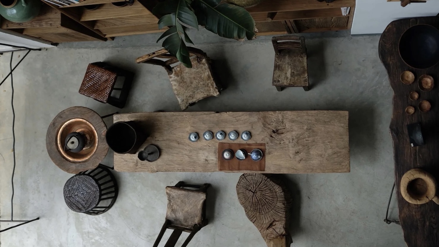 Elegant Japanese Style Ash Wood Gongfu Tea Table With Drawer