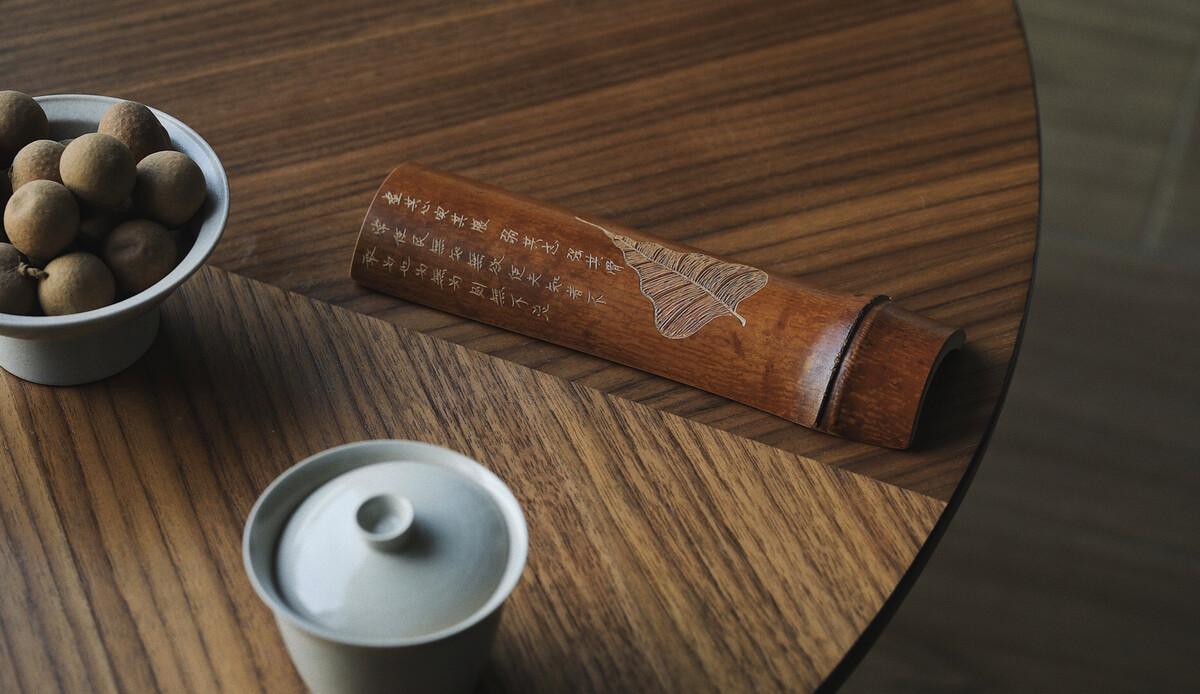 tea accessory Carbonized Bamboo Zen Style Tea Mat