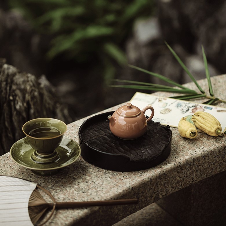 elegant-ceramic-grapefruit-red-glaze-125ml-teapot-2