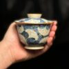 0dc8f8b12323c18321ca1ffa4a0529e Handmade Ceramic Blue Ginkgo Leaf 120ml Gaiwan