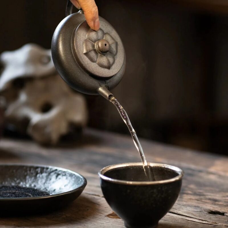 Wood Fired Zini Diamond Flower 150ml Yixing Teapot