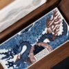 36 Handmade Qinghua Ceramic Crimson Dragon Surging Chinese Tea Tray
