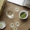 Elegant Jade White Porcelain Green Tea Gaiwan Set