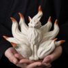 47 Handmade Zisha Yixing Clay Nine-Tailed Fox Ornament Decoration Teapet