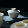 Elegant White Porcelain 12 Piece Chinese Tea Set