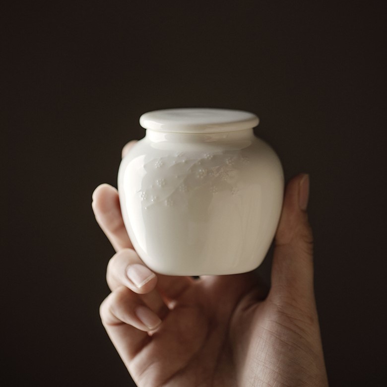 Hand painted White Porcelain 11 Piece Gong Fu Tea Set