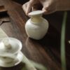 Hand painted White Porcelain 11 Piece Gong Fu Tea Set