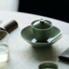 595-4 Yue Ware Ceramic Celadon Glaze 12 Piece Tea Set