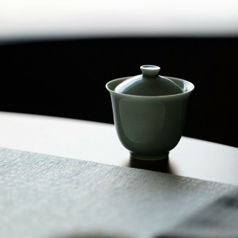 595-5 Yue Ware Ceramic Celadon Glaze 12 Piece Tea Set