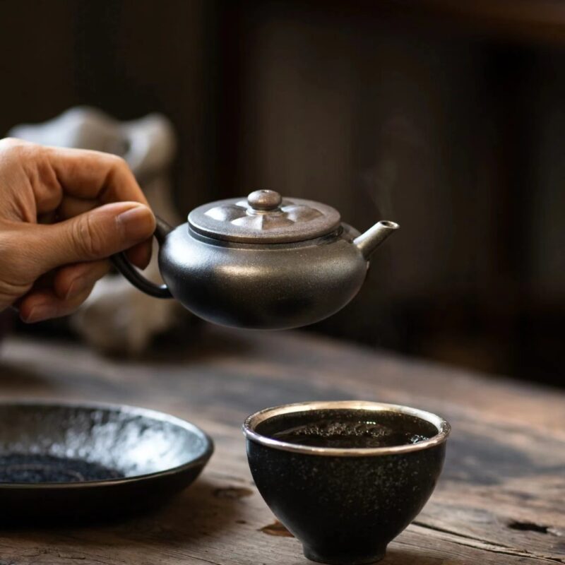 Wood Fired Zini Diamond Flower 150ml Yixing Teapot