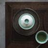 Emerald Green Ceramic Swallows and Willows 125ml Gaiwan
