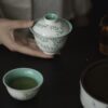 Emerald Green Ceramic Vine 125ml Gaiwan