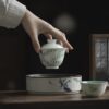 Emerald Green Ceramic Vine 125ml Gaiwan